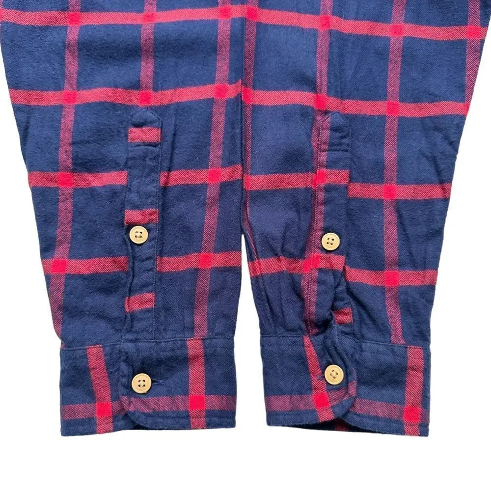 🔃J. Crew Men’s Blue & Red Plaid Long Sleeve Button Down Dress Shirt